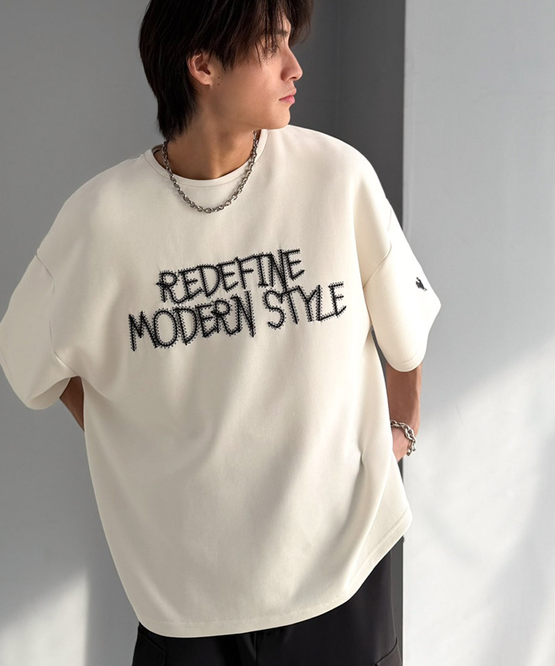 【Classical Origin】 tシャツ メンズ 半袖 トップス 刺繍 3D 立体 ドレープ 半袖 主役級 シンプル 立体コード 落ち感 オーバーサイズ | classicalelf | 04