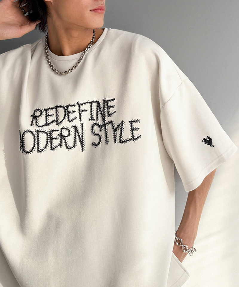 【Classical Origin】 tシャツ メンズ 半袖 トップス 刺繍 3D 立体 ドレープ 半袖 主役級 シンプル 立体コード 落ち感 オーバーサイズ | classicalelf | 06