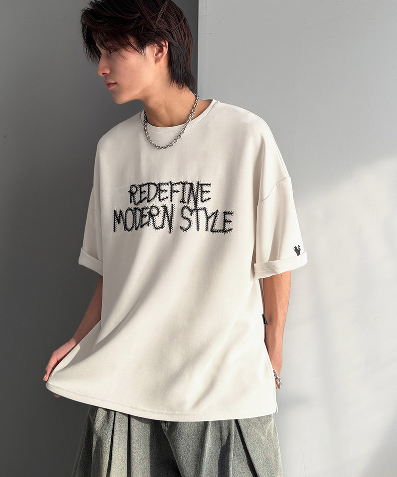 【Classical Origin】 tシャツ メンズ 半袖 トップス 刺繍 3D 立体 ドレープ 半袖 主役級 シンプル 立体コード 落ち感 オーバーサイズ | classicalelf | 08