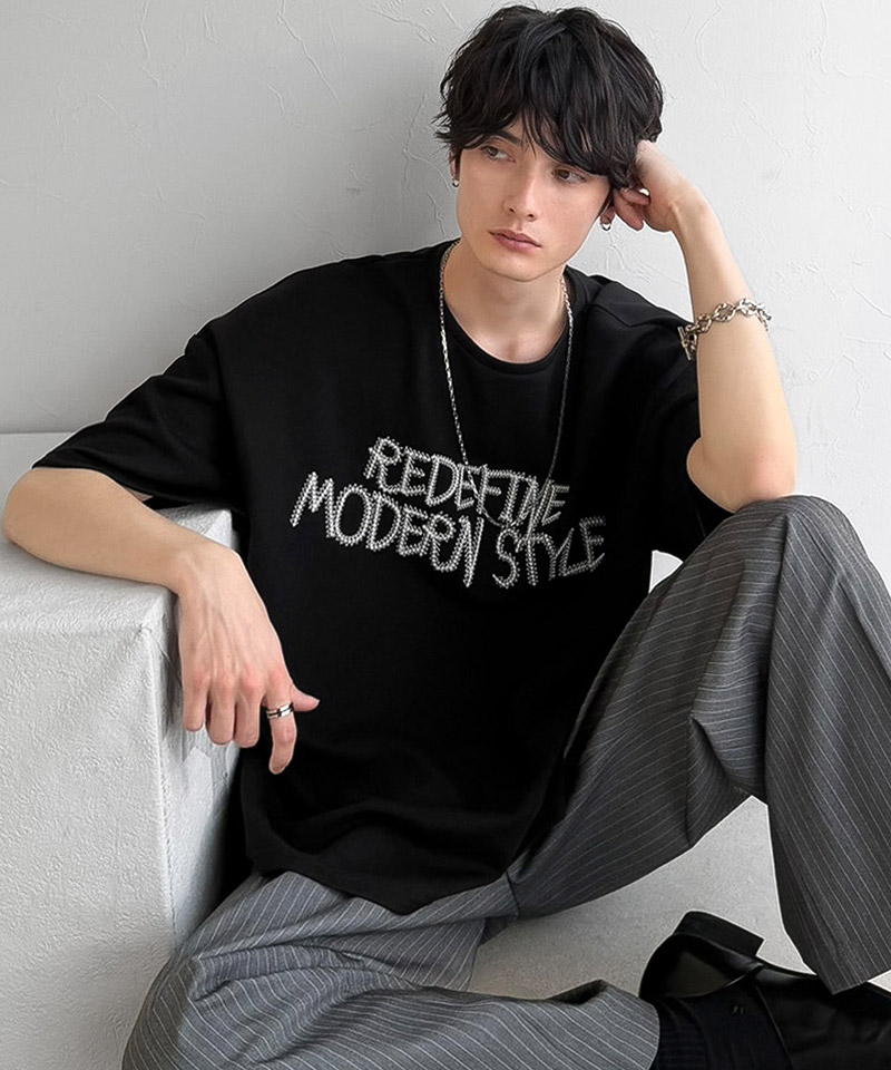 【Classical Origin】 tシャツ メンズ 半袖 トップス 刺繍 3D 立体 ドレープ 半袖 主役級 シンプル 立体コード 落ち感 オーバーサイズ | classicalelf | 11