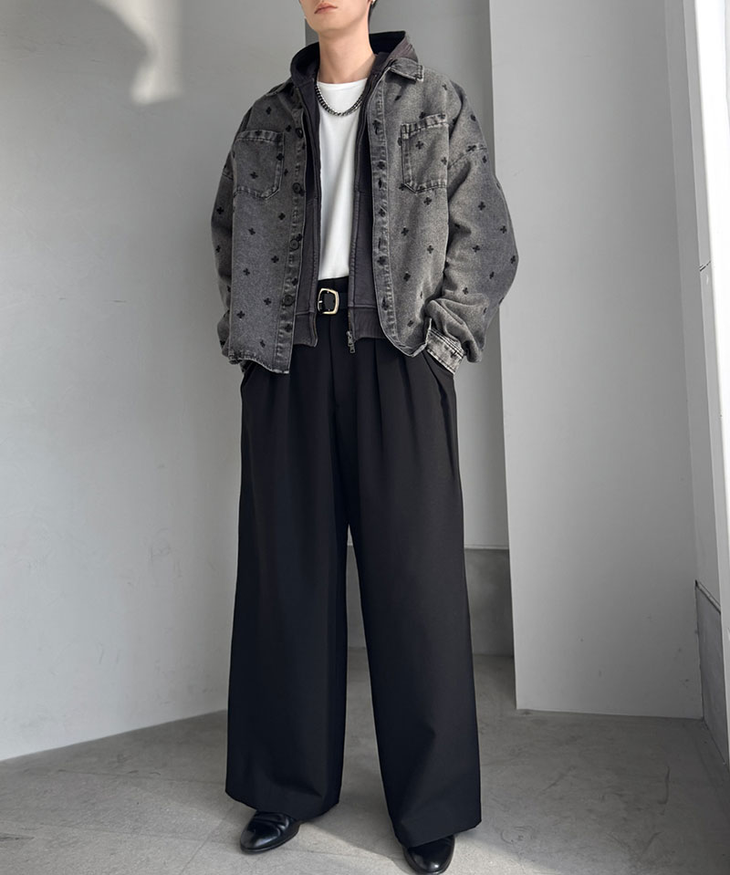 【Classical Origin】 シャツジャケット メンズ ゆったり アウター ジャケット メンズ 総柄刺繍 デニムジャケット シンプル 存在感 軽やか 日常 | classicalelf | 06