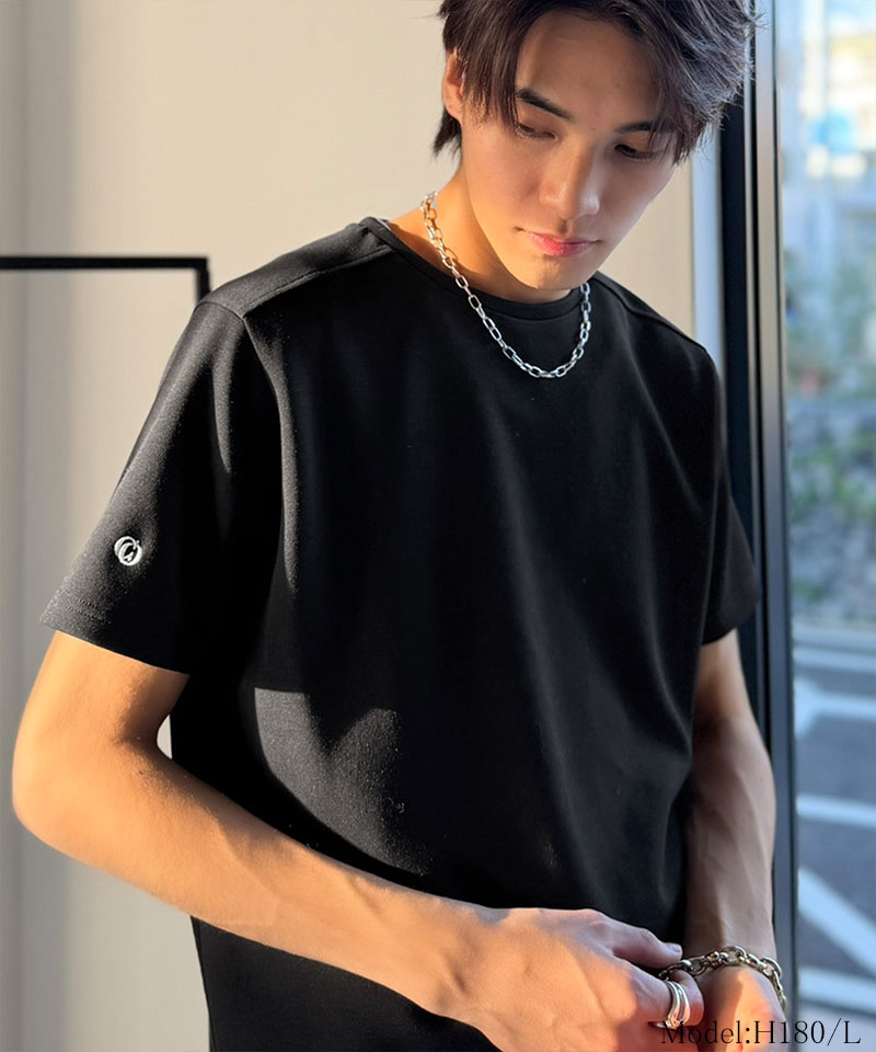 【Classical Origin】 【接触冷感機能付き】 tシャツ メンズ 半袖 トップス 肩切り替え 袖刺繍 ショート丈 ダンボール素材 Tee 大きいサイズ 春 夏 | classicalelf | 07