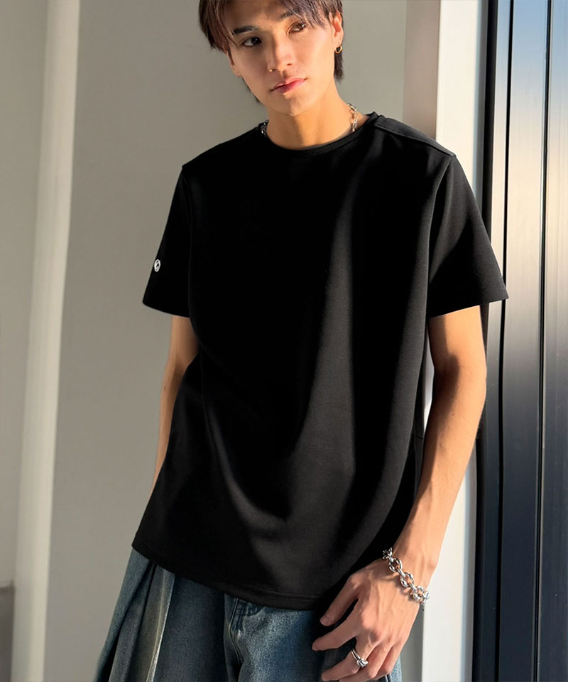 【Classical Origin】 【接触冷感機能付き】 tシャツ メンズ 半袖 トップス 肩切り替え 袖刺繍 ショート丈 ダンボール素材 Tee 大きいサイズ 春 夏 | classicalelf | 10