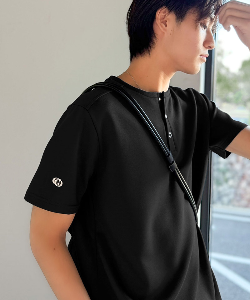 【接触冷感機能付き】肩切り替えショート丈ダンボール素材ヘンリーネックTシャツ Classical Origin クラシカルエルフ co1010056 | classicalelf | 10