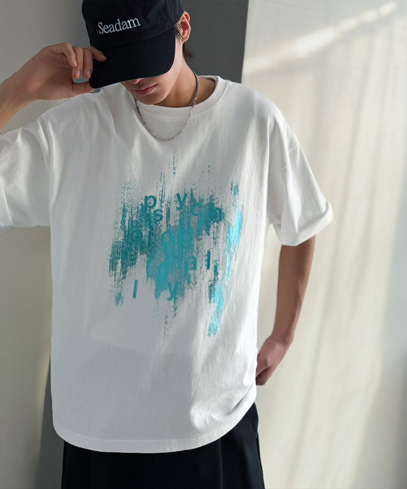 【Classical Origin】 tシャツ メンズ 半袖 トップス 綿100％ グリッチノイズ箔プリント Tee 男女兼用 ユニセックス レディース 大きいサイズ | classicalelf | 05