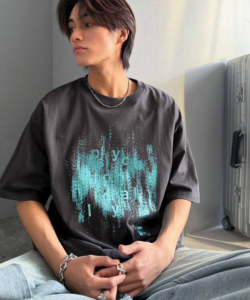 【Classical Origin】 tシャツ メンズ 半袖 トップス 綿100％ グリッチノイズ箔プリント Tee 男女兼用 ユニセックス レディース 大きいサイズ | classicalelf | 13