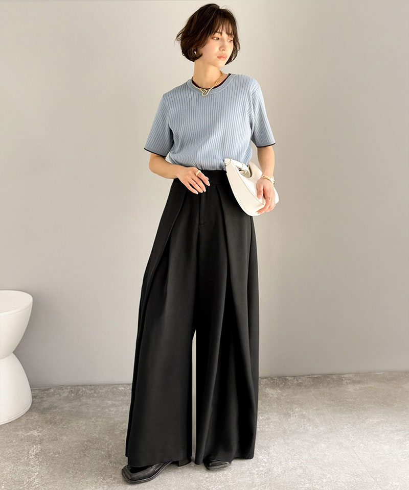 【Classical Evon】 【UVカット＆ウォッシャブル機能付き】 レディース ボトムス きれいめ パンツ ダブル | classicalelf | 06