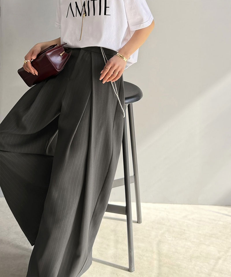 【Classical Evon】 【UVカット＆ウォッシャブル機能付き】 レディース ボトムス きれいめ パンツ ダブル | classicalelf | 09