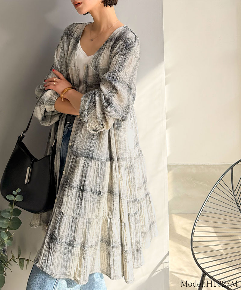 【Classical Evon】 シャツ レディース シャツワンピース 長袖 トップス チュニック 着回し抜群 前後2way | classicalelf | 08