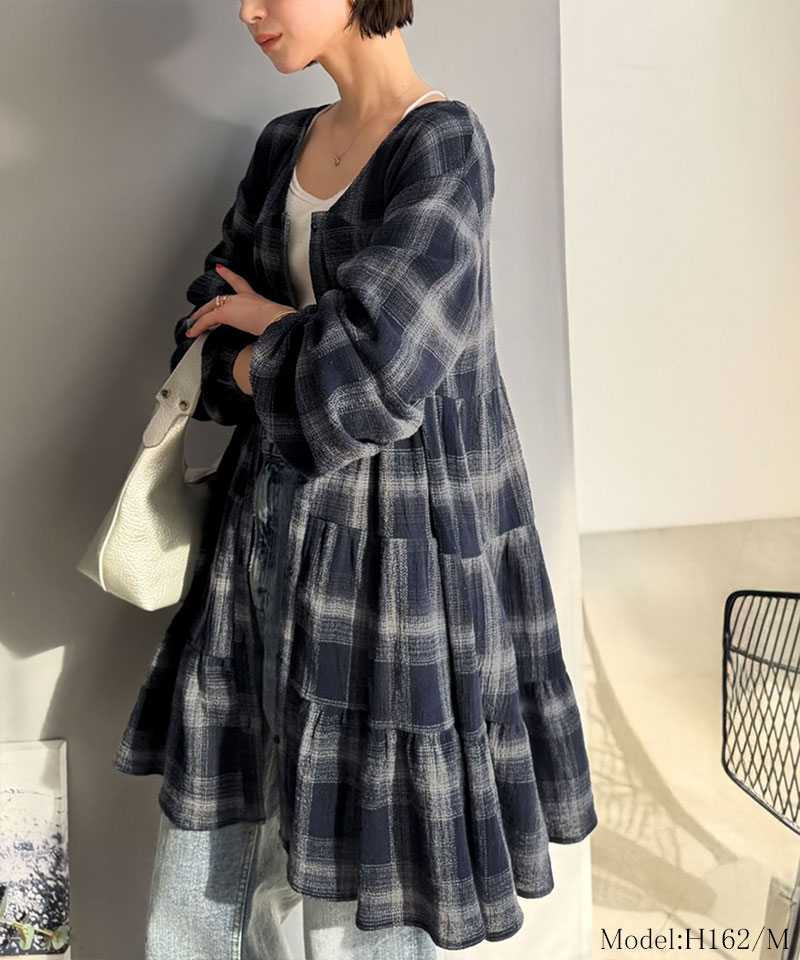 【Classical Evon】 シャツ レディース シャツワンピース 長袖 トップス チュニック 着回し抜群 前後2way | classicalelf | 11