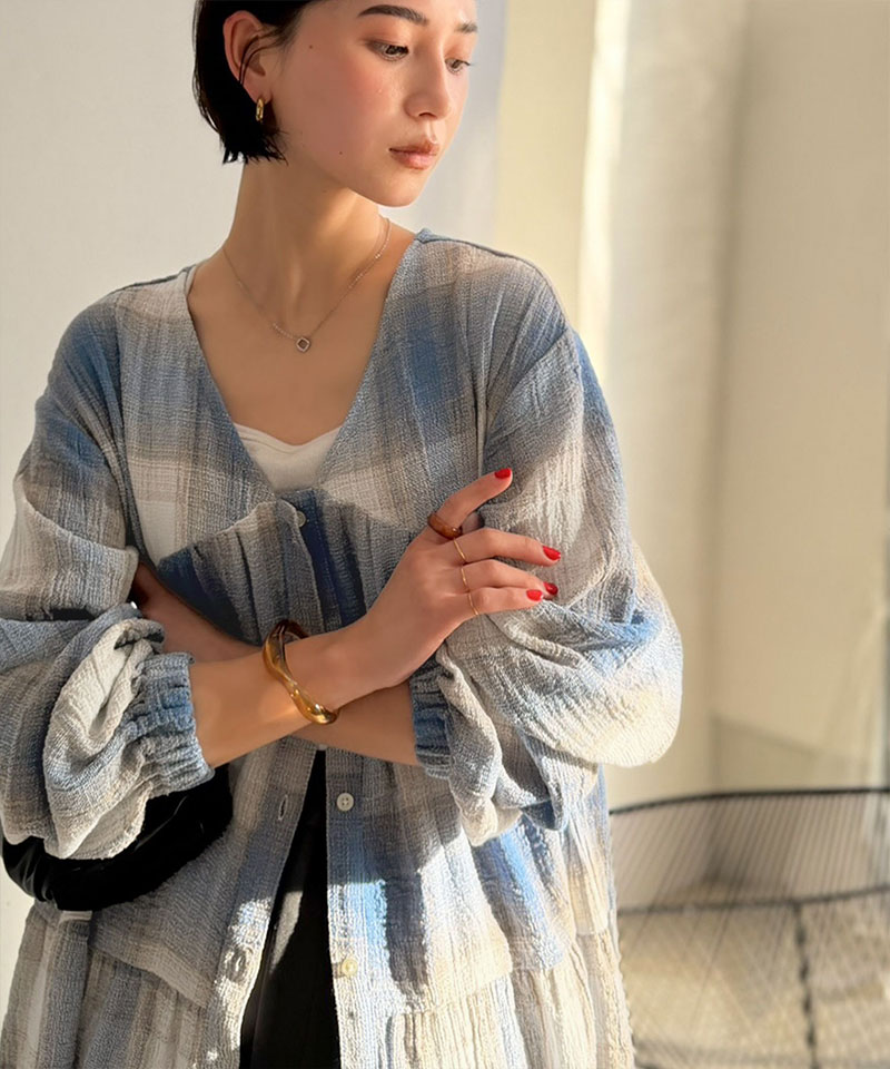 【Classical Evon】 シャツ レディース シャツワンピース 長袖 トップス チュニック 着回し抜群 前後2way | classicalelf | 15