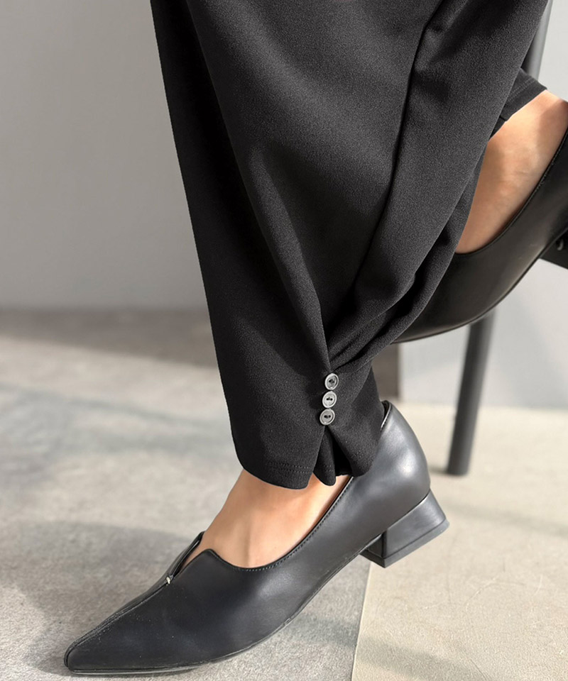 【Classical Evon】 ボトムス パンツ レディース タックボリュームパンツ バルーンシルエット ボタン 立体感 | classicalelf | 06