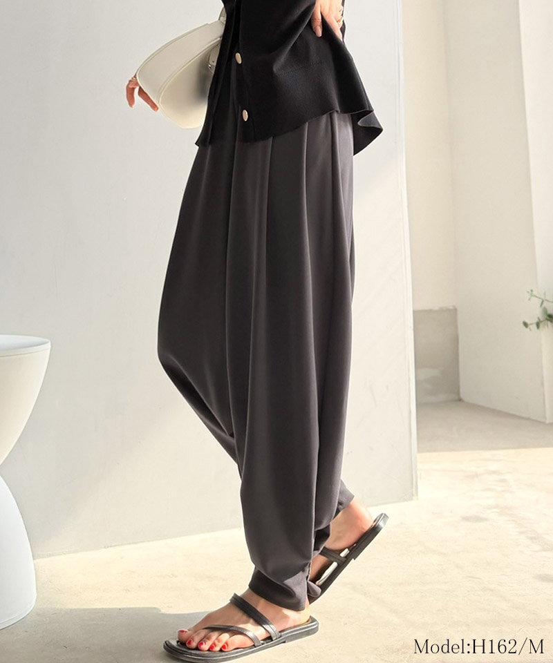 【Classical Evon】 ボトムス パンツ レディース タックボリュームパンツ バルーンシルエット ボタン 立体感 | classicalelf | 09