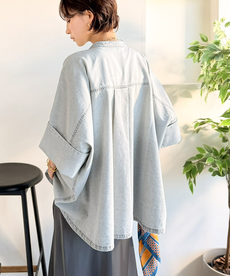 【Classical Evon】 デニムシャツ レディース 大きいサイズ シャツ おしゃれ トップス ブラウス 羽織り | classicalelf | 08