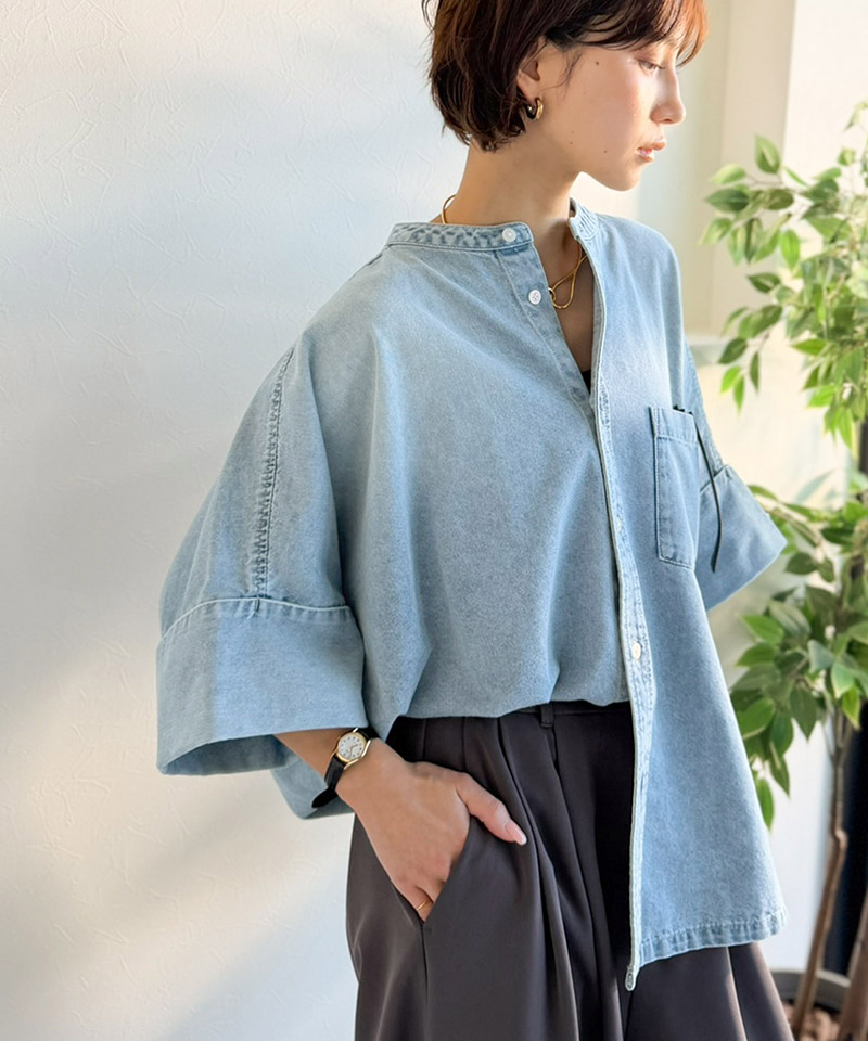 【Classical Evon】 デニムシャツ レディース 大きいサイズ シャツ おしゃれ トップス ブラウス 羽織り | classicalelf | 12