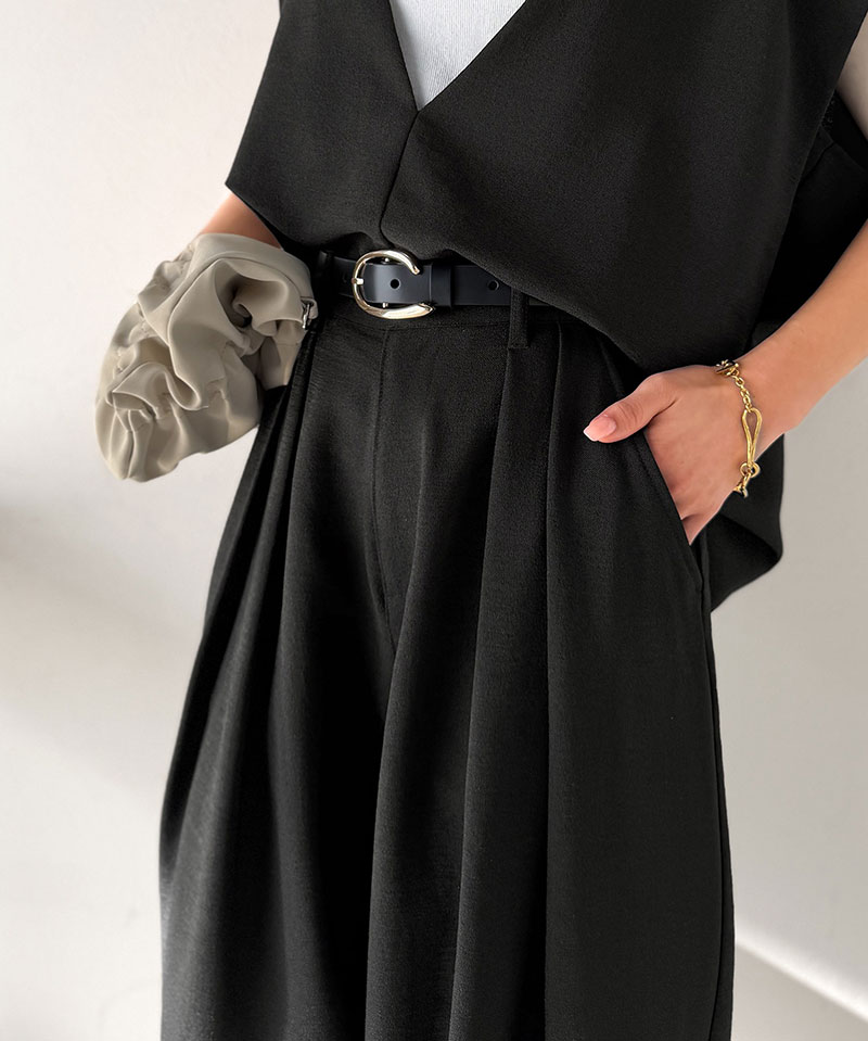 【Classical Evon】コクーンパンツ レディース ボトムス パンツ インタック リネンライク 上品 ラフ 立体感 コクーンライン きちんと リネンタッチ素材 | classicalelf | 06