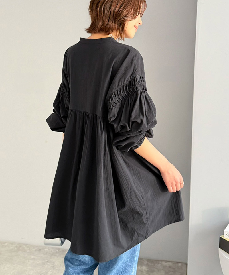 【Classical Evon】ブラウス 長袖 レディース きれいめ トップス 変形ピンタック チュニック ナチュラル | classicalelf | 11