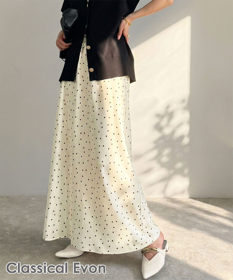 【Classical Evon】スカート ロング ウエストゴム ボトムス レディース ロングスカート ナロースカート | classicalelf
