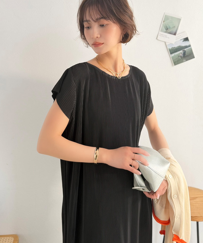 【2点セット】ニットベスト×プリーツカットストレートワンピース Classical Evon クラシカルエルフ ev1260621 | classicalelf | 12