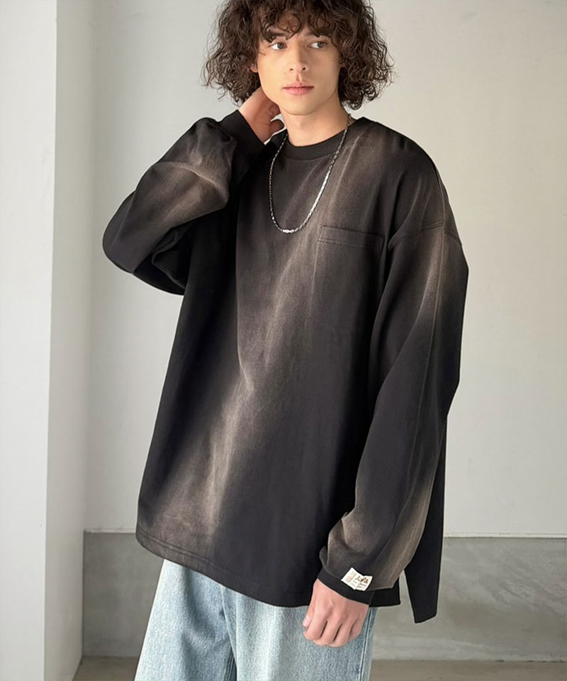 《 java ジャバコラボ》 長袖 tシャツ メンズ 綿100 トップス スプレーダイ ゆるっと オーバーサイズ 長袖 男女兼用 ユニセックス レディース | classicalelf | 03