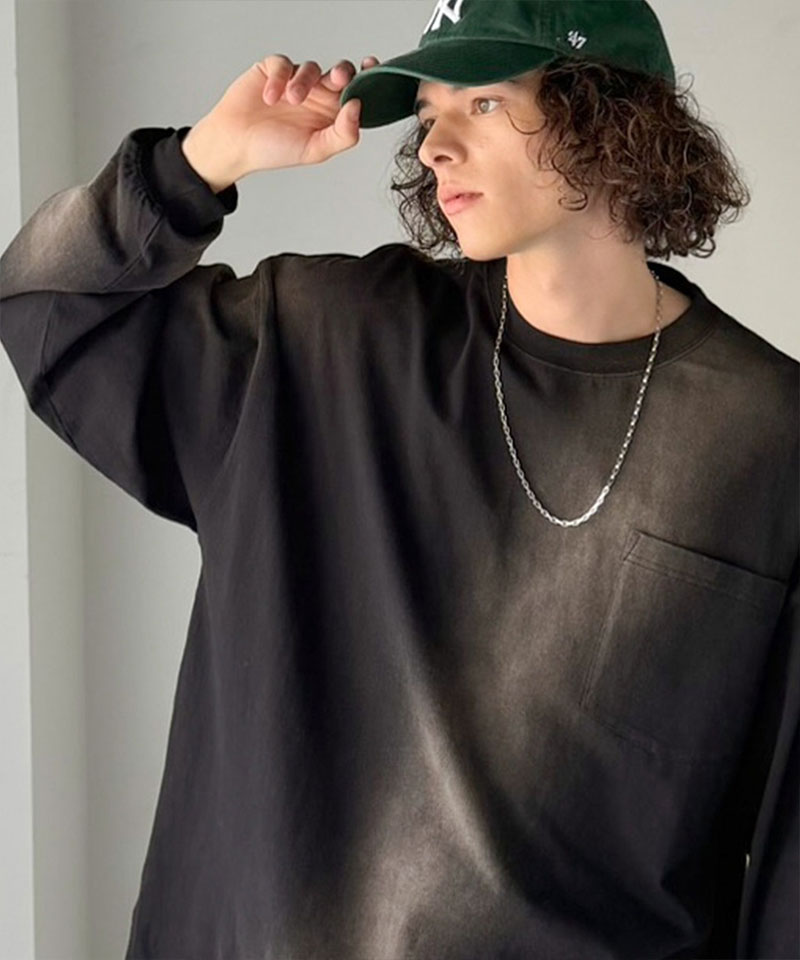 《 java ジャバコラボ》 長袖 tシャツ メンズ 綿100 トップス スプレーダイ ゆるっと オーバーサイズ 長袖 男女兼用 ユニセックス レディース | classicalelf | 05