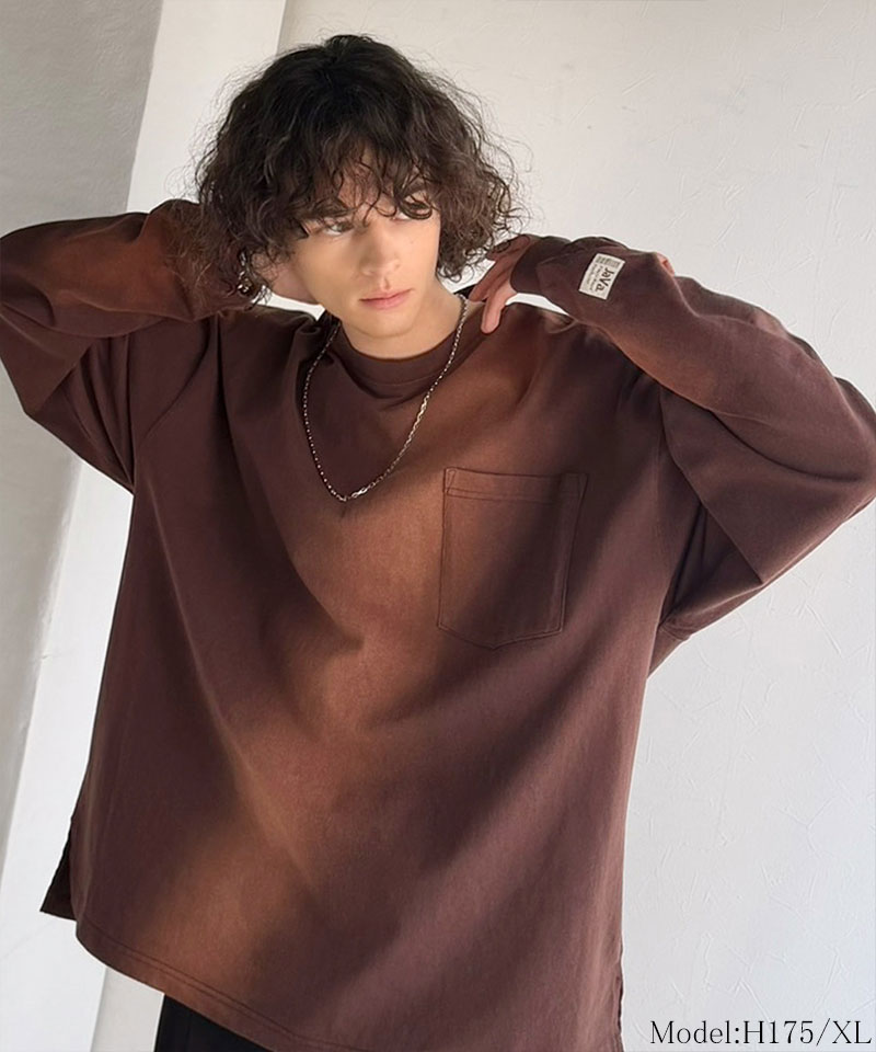 《 java ジャバコラボ》 長袖 tシャツ メンズ 綿100 トップス スプレーダイ ゆるっと オーバーサイズ 長袖 男女兼用 ユニセックス レディース | classicalelf | 06