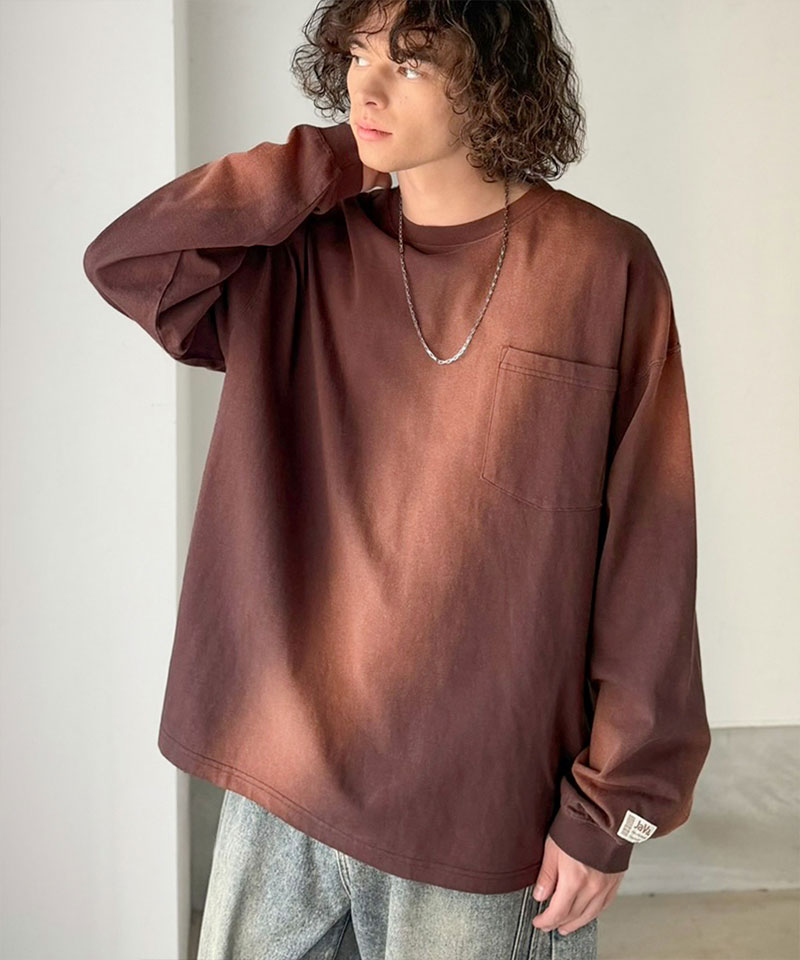 《 java ジャバコラボ》 長袖 tシャツ メンズ 綿100 トップス スプレーダイ ゆるっと オーバーサイズ 長袖 男女兼用 ユニセックス レディース | classicalelf | 07