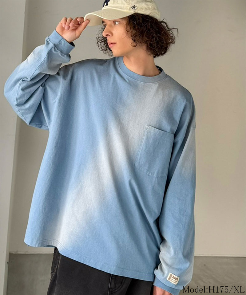 《 java ジャバコラボ》 長袖 tシャツ メンズ 綿100 トップス スプレーダイ ゆるっと オーバーサイズ 長袖 男女兼用 ユニセックス レディース | classicalelf | 10