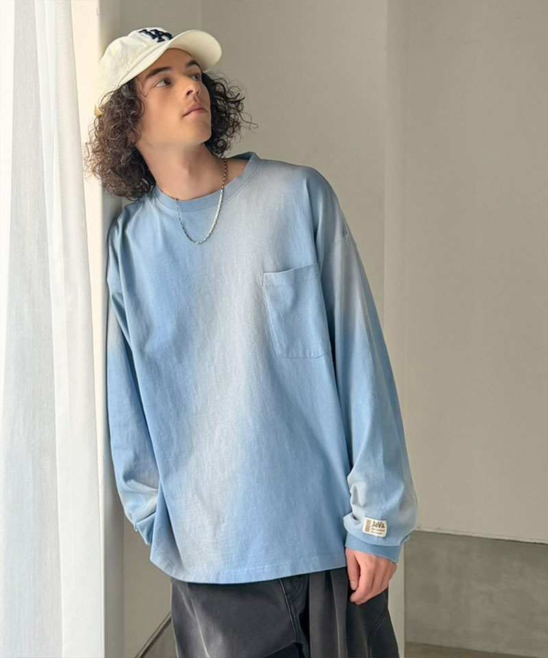 《 java ジャバコラボ》 長袖 tシャツ メンズ 綿100 トップス スプレーダイ ゆるっと オーバーサイズ 長袖 男女兼用 ユニセックス レディース | classicalelf | 11