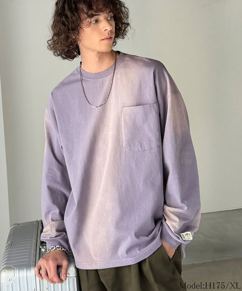 《 java ジャバコラボ》 長袖 tシャツ メンズ 綿100 トップス スプレーダイ ゆるっと オーバーサイズ 長袖 男女兼用 ユニセックス レディース | classicalelf | 13