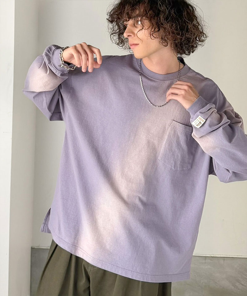 《 java ジャバコラボ》 長袖 tシャツ メンズ 綿100 トップス スプレーダイ ゆるっと オーバーサイズ 長袖 男女兼用 ユニセックス レディース | classicalelf | 14