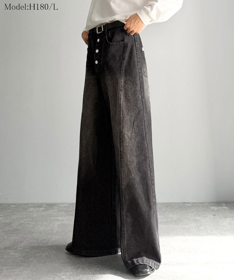 《java ジャバコラボ》 フレアデニム メンズ ボトムス パンツ メンズ フライボタン ヴィンテージ加工 ライン切り替え ヴィンテージデニム 主役級デニム | classicalelf | 02