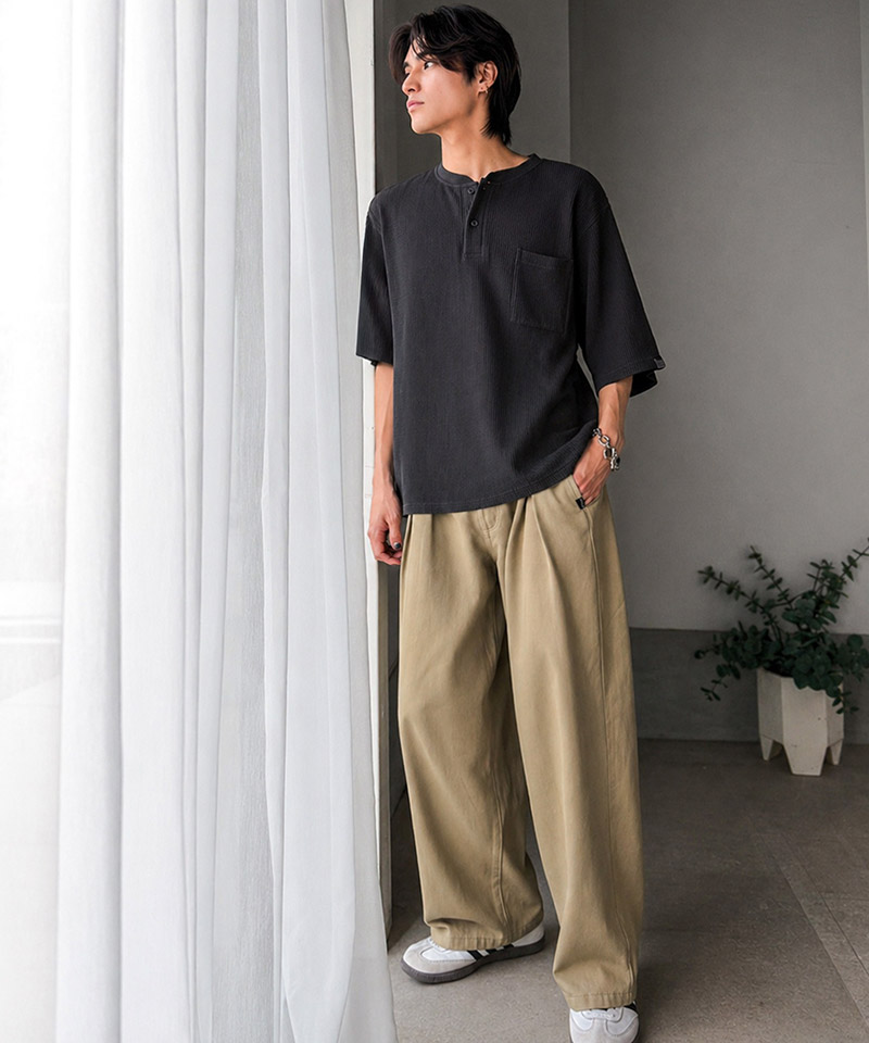 《JaVaジャバコラボ》ワッフル ピグメント加工 胸ポケット付きTシャツClassical Elf Java クラシカルエルフ jo0780022 | classicalelf | 05