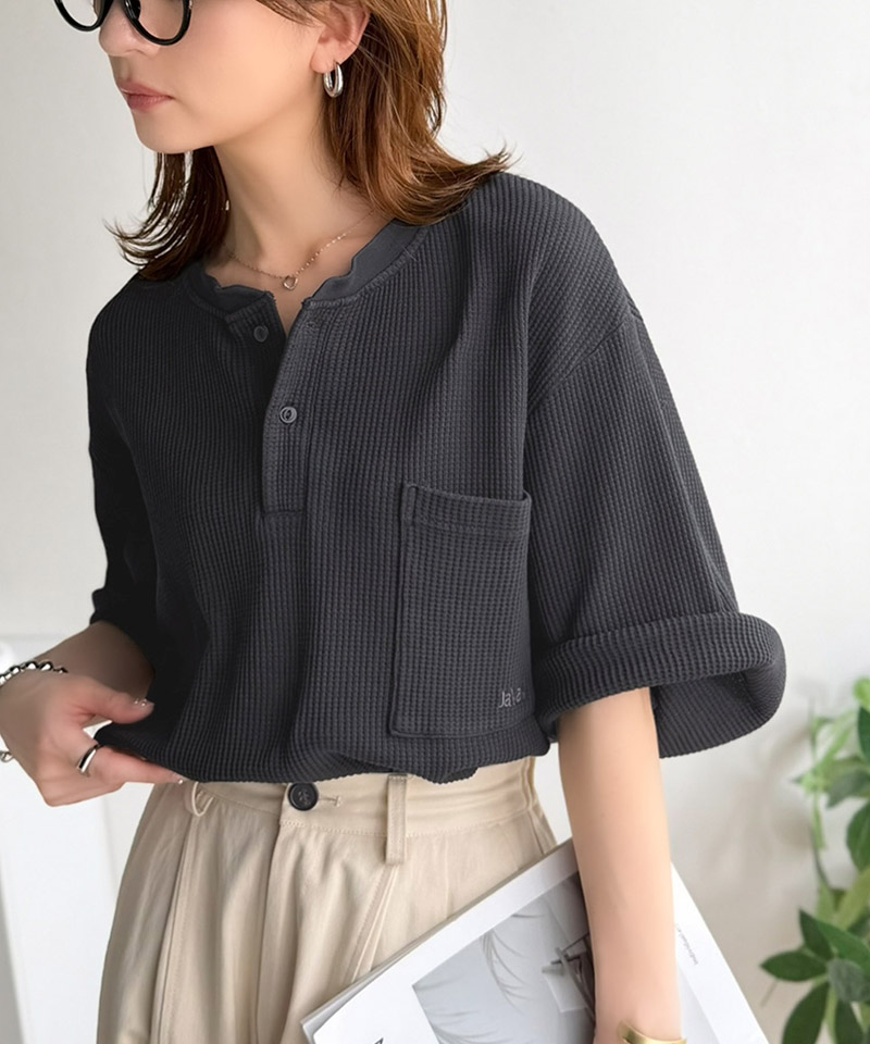 《JaVaジャバコラボ》ワッフル ピグメント加工 胸ポケット付きTシャツClassical Elf Java クラシカルエルフ jo0780022 | classicalelf | 07