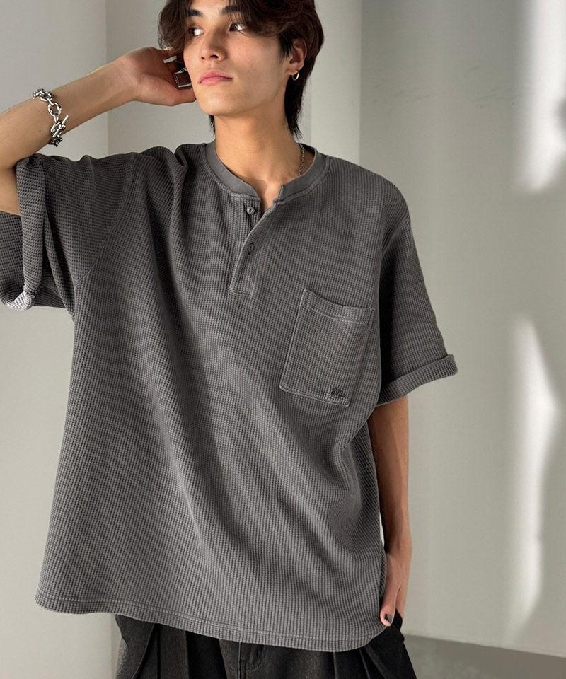 《JaVaジャバコラボ》ワッフル ピグメント加工 胸ポケット付きTシャツClassical Elf Java クラシカルエルフ jo0780022 | classicalelf | 10