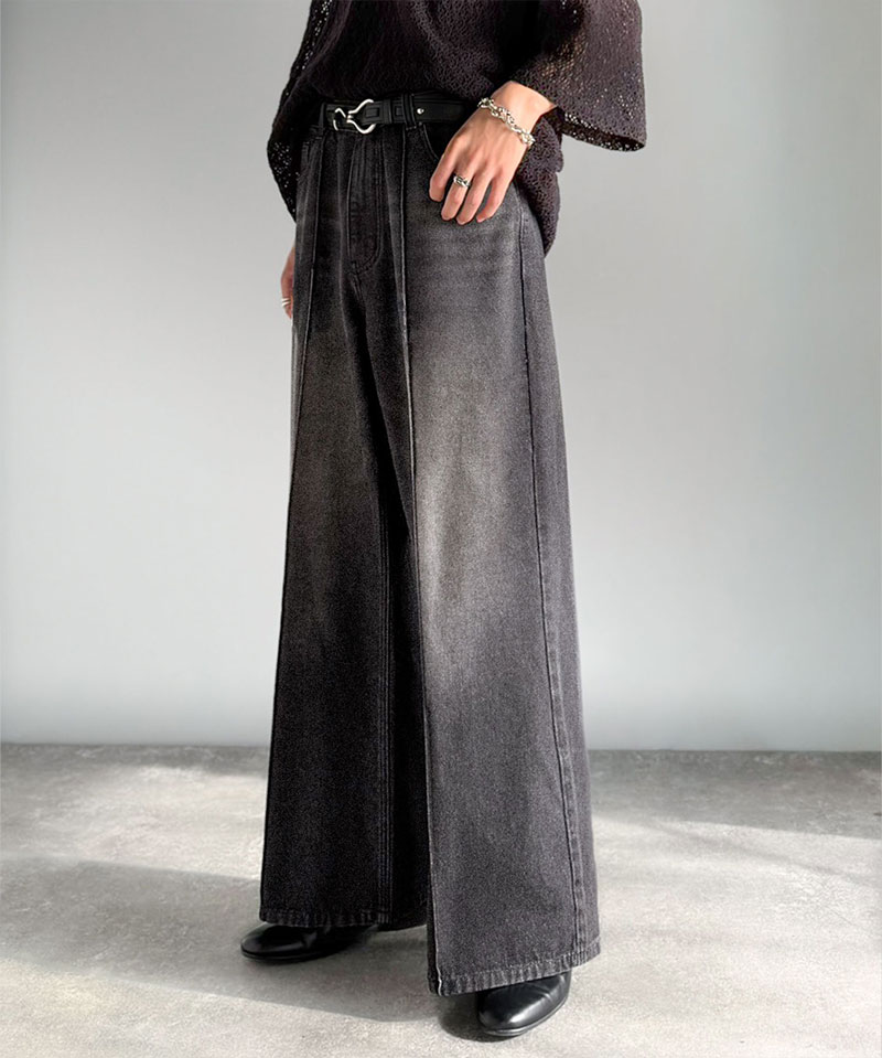 《java ジャバコラボ》 ボトムス メンズ パンツ ほどよい ルーズ感 ヴィンテージ 加工 ピンタック 入り フレアデニム 大きいサイズ 春 夏 2026ss | classicalelf | 06