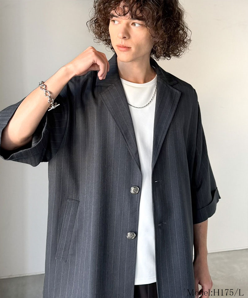 《 java ジャバコラボ 》アウター ジャケット メンズ アンティーク釦 使い ストライプ柄 ヘリンボン生地 大きいサイズ 春 夏 2026ss クラシカルエルフ | classicalelf | 09