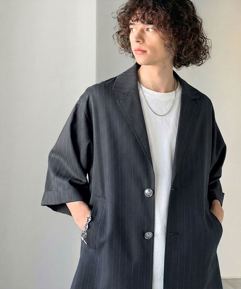 《 java ジャバコラボ 》アウター ジャケット メンズ アンティーク釦 使い ストライプ柄 ヘリンボン生地 大きいサイズ 春 夏 2026ss クラシカルエルフ | classicalelf | 10