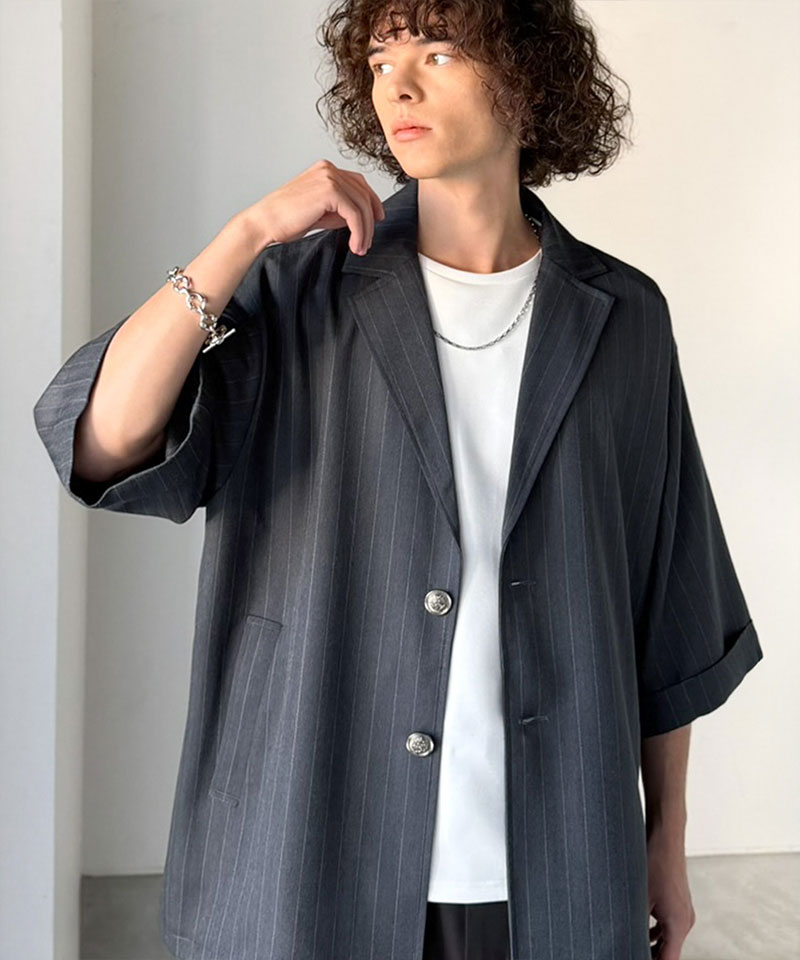 《 java ジャバコラボ 》アウター ジャケット メンズ アンティーク釦 使い ストライプ柄 ヘリンボン生地 大きいサイズ 春 夏 2026ss クラシカルエルフ | classicalelf | 11