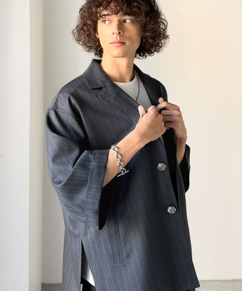 《 java ジャバコラボ 》アウター ジャケット メンズ アンティーク釦 使い ストライプ柄 ヘリンボン生地 大きいサイズ 春 夏 2026ss クラシカルエルフ | classicalelf | 13