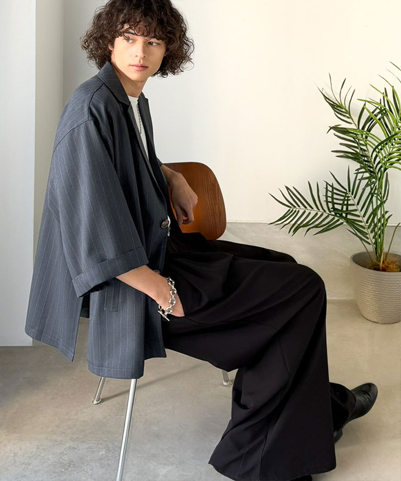 《 java ジャバコラボ 》アウター ジャケット メンズ アンティーク釦 使い ストライプ柄 ヘリンボン生地 大きいサイズ 春 夏 2026ss クラシカルエルフ | classicalelf | 15