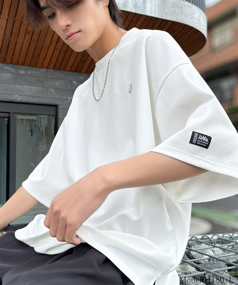 《JaVaジャバコラボ》【接触冷感・UVカット機能付き】胸刺繍 梨地カットジョーゼットTシャツ Java クラシカルエルフ jo1010057 | classicalelf | 03