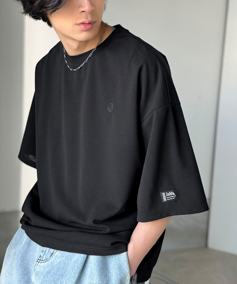 《JaVaジャバコラボ》【接触冷感・UVカット機能付き】胸刺繍 梨地カットジョーゼットTシャツ Java クラシカルエルフ jo1010057 | classicalelf | 07