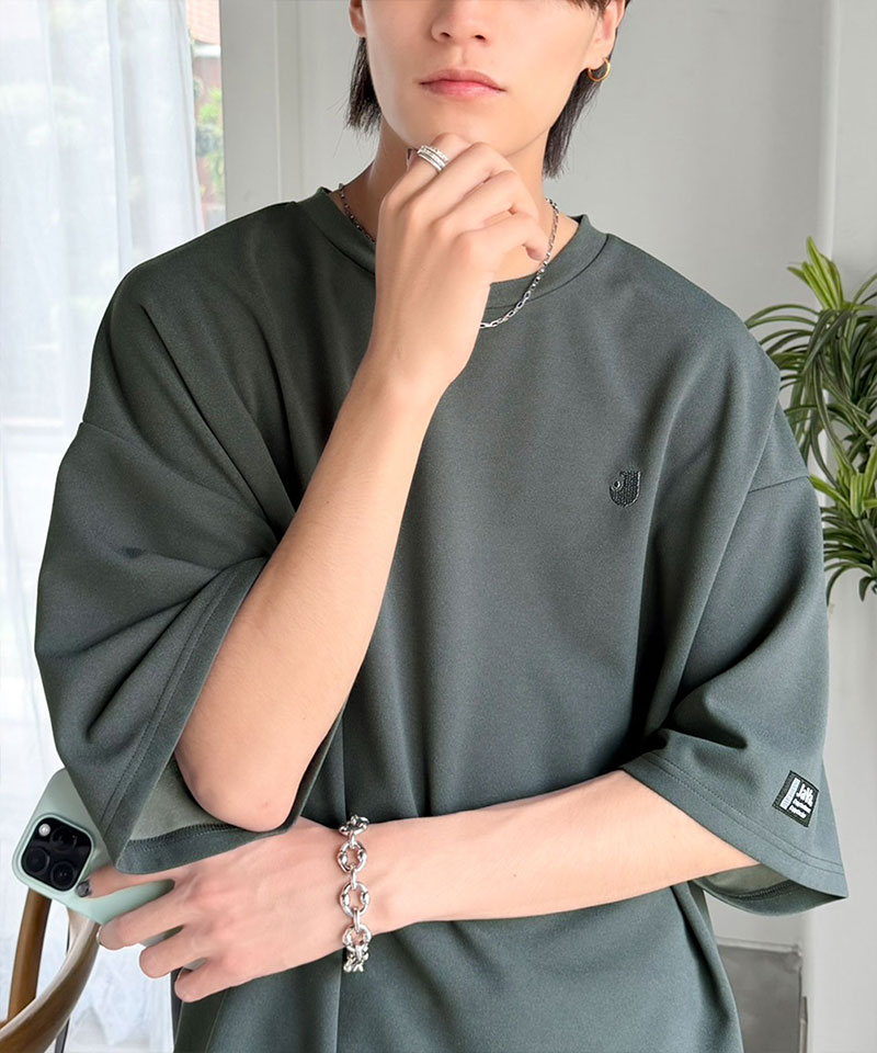 《JaVaジャバコラボ》【接触冷感・UVカット機能付き】胸刺繍 梨地カットジョーゼットTシャツ Java クラシカルエルフ jo1010057 | classicalelf | 11