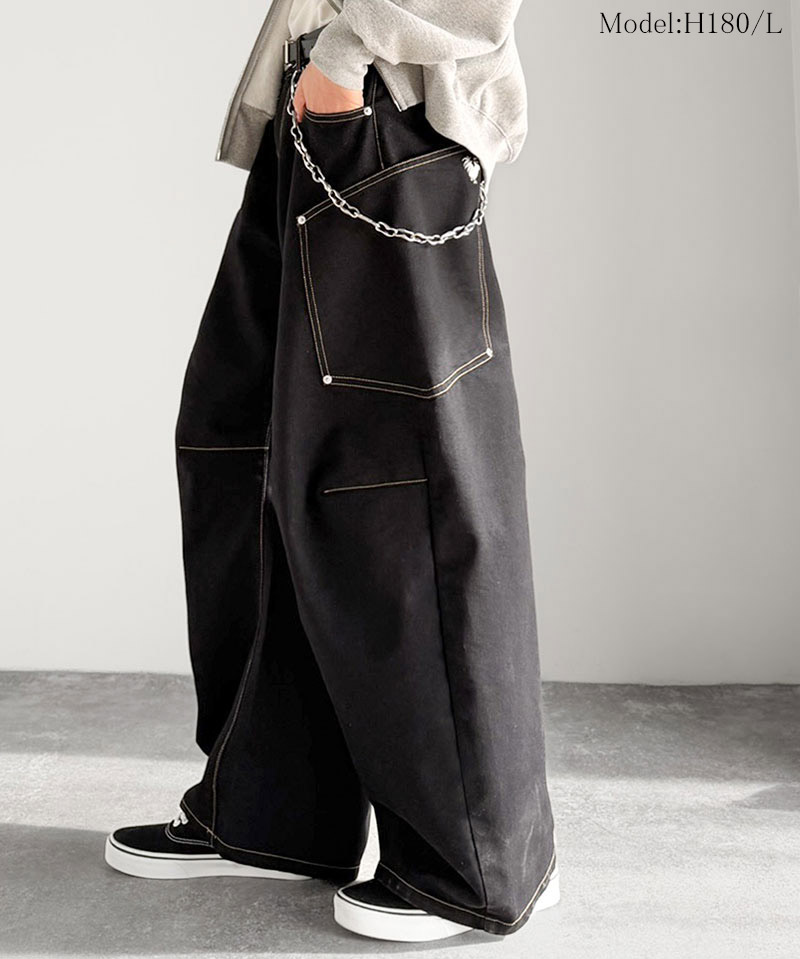 《java ジャバコラボ》 ゆったり デニムパンツ メンズ ワイド ボトムス パンツ カーブパンツ デニム バルーンパンツ トレンド感 カジュアル 10.5ozデニム | classicalelf | 02