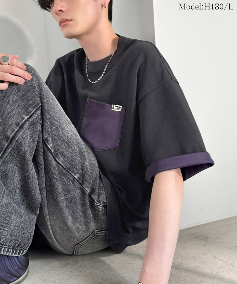 《JaVaジャバコラボ》【吸水速乾機能付き】胸ポケット付き オーバーサイズTシャツ Java クラシカルエルフ jo1150089 | classicalelf | 06