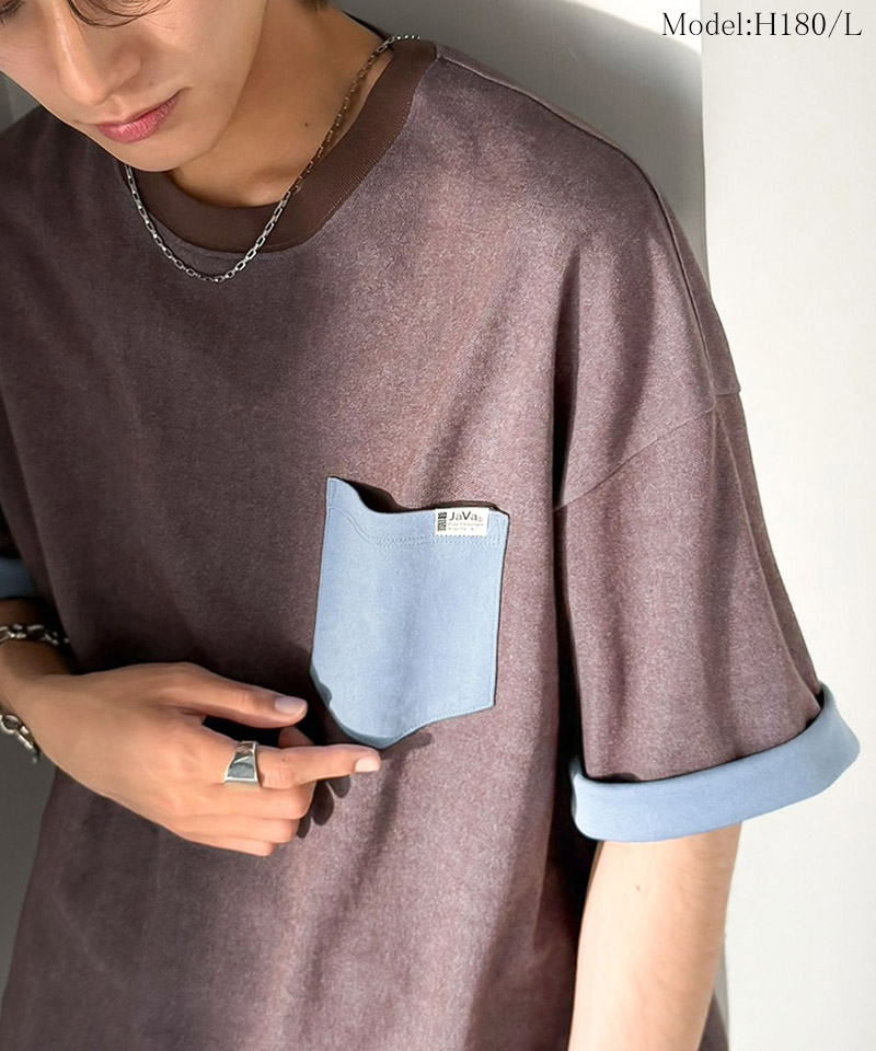 《JaVaジャバコラボ》【吸水速乾機能付き】胸ポケット付き オーバーサイズTシャツ Java クラシカルエルフ jo1150089 | classicalelf | 08