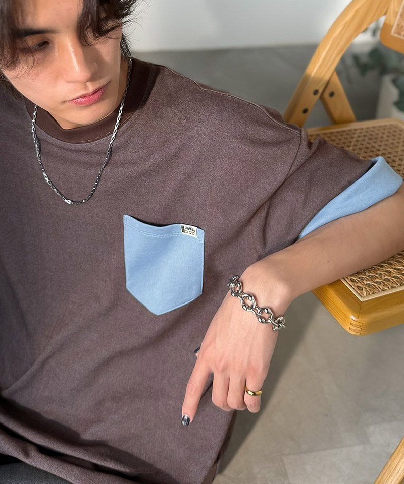 《JaVaジャバコラボ》【吸水速乾機能付き】胸ポケット付き オーバーサイズTシャツ Java クラシカルエルフ jo1150089 | classicalelf | 09