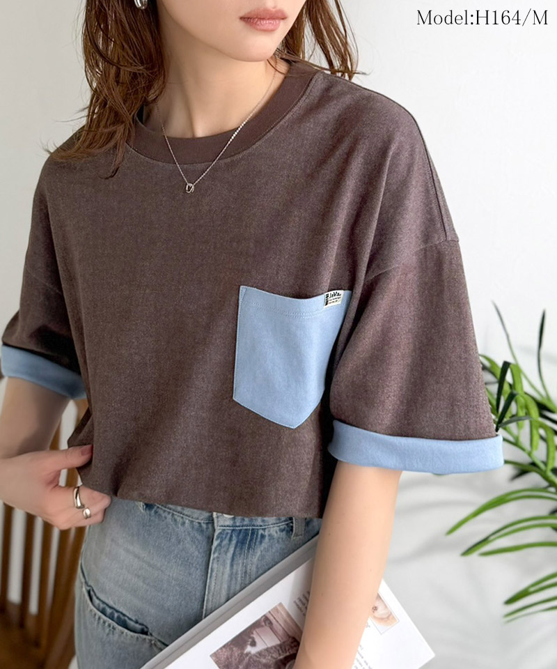 《JaVaジャバコラボ》【吸水速乾機能付き】胸ポケット付き オーバーサイズTシャツ Java クラシカルエルフ jo1150089 | classicalelf | 12