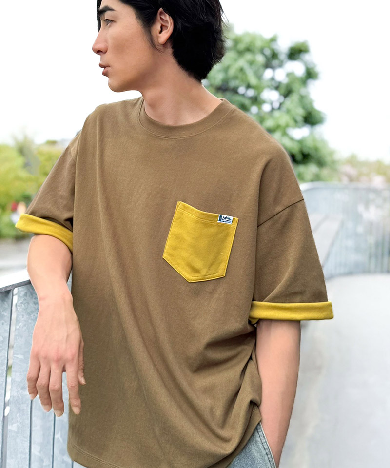 《JaVaジャバコラボ》【吸水速乾機能付き】胸ポケット付き オーバーサイズTシャツ Java クラシカルエルフ jo1150089 | classicalelf | 15